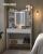 VASAGLE Masa de toaleta cu oglinda, iluminare LED reglabila, 2 sertare, 90x40x145cm, alb Household NewTrend