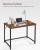 VASAGLE Birou cu cadru din otel, 50x100x75 cm, industrial, maro Household NewTrend