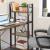 VASAGLE Birou cu raft lateral, montare stanga sau dreapta, industrial, 56x120x120 cm, maro Household NewTrend