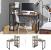 VASAGLE Birou cu raft lateral, montare stanga sau dreapta, industrial, 56x120x120 cm, maro Household NewTrend