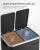 SONGMICS Cos de gunoi din inox cu 2 compartimente colectare selectiva, cu galeti interioare, 2x15litri, negru Household NewTrend