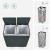 SONGMICS Cos de gunoi din inox cu 2 compartimente colectare selectiva, cu galeti interioare, 2x30litri, gri inchis Household NewTrend