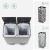SONGMICS Cos de gunoi din inox cu 2 compartimente colectare selectiva, cu galeti interioare, 2x30litri, argintiu Household NewTrend