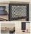 VASAGLE Comoda pentru living sau bucatarie, cu 2 usi glisante, rafturi reglabile, stil rustic, 33x100x80 cm, maro natur Household NewTrend