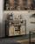VASAGLE Comoda pentru living sau bucatarie, cu 2 usi glisante, rafturi reglabile, stil rustic, 33x100x80 cm, maro natur Household NewTrend