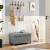 SONGMICS Taburet pliabil cu sezut moale, spatiu de depozitare, maxim 300 kg, 76x38x40 cm, gri deschis Household NewTrend