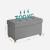 SONGMICS Taburet pliabil cu sezut moale, spatiu de depozitare, maxim 300 kg, 76x38x40 cm, gri deschis Household NewTrend
