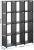 SONGMICS Raft de depozitare modular cu 12 cuburi, textil, personalizabil, 30x105x140 cm, negru Household NewTrend