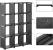 SONGMICS Raft de depozitare modular cu 12 cuburi, textil, personalizabil, 30x105x140 cm, negru Household NewTrend