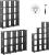 SONGMICS Raft de depozitare modular cu 12 cuburi, textil, personalizabil, 30x105x140 cm, negru Household NewTrend
