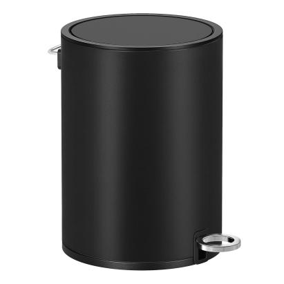 SONGMICS Cos de gunoi pentru baie, cu pedala si soft-close, 3 litri, negru Household NewTrend
