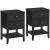 VASAGLE Set de 2 noptiere din bambus, cu 2 sertare, 35x40x60 cm, negru Household NewTrend