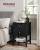 VASAGLE Set de 2 noptiere din bambus, cu 2 sertare, 35x40x60 cm, negru Household NewTrend