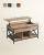 VASAGLE Masa de cafea cu inaltime reglabila, spatiu de depozitare ascuns, 60x100x(48-62) cm, gri stejar Household NewTrend
