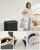 SONGMICS Cos de rufe textil, pliabil, cu 2 compartimente detasabile, 130L, 52x39x71 cm, negru Household NewTrend