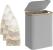 SONGMICS Cos de rufe textil, pliabil, cu 2 compartimente detasabile, 130L, 52x39x71 cm, gri Household NewTrend