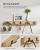 SONGMICS Cuier de perete pentru hol sau baie, 5 carlige duble, 5x70x7 cm, maro natural Household NewTrend