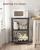 VASAGLE Raft de bucatarie pe roti, carucior de servire cu 3 rafturi, cadru metalic, 40x60x89 cm, design industrial, negru Household NewTrend