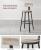 VASAGLE Set de 2 scaune de bar inalte cu spatar, cadru din otel, industrial, 54x99cm, gri stejar Household NewTrend