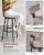 VASAGLE Set de 2 scaune de bar inalte cu spatar, cadru din otel, industrial, 54x99cm, gri stejar Household NewTrend