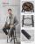 VASAGLE Set de 2 scaune de bar inalte cu spatar, cadru din otel, industrial, 51x89cm, maro rustic Household NewTrend