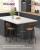 VASAGLE Set de 2 scaune de bar inalte cu spatar, cadru din otel, industrial, 51x89cm, maro rustic Household NewTrend