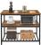 VASAGLE Raft de bucatarie tip insula, cadru de otel cu 3 nivele, stil industrial, 60x120x90cm, maro Household NewTrend