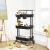 SONGMICS Carucior de depozitare pe roti, pentru bucatarie sau baie, cu 3 nivele, 42x34x86 cm, negru Household NewTrend