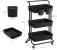 SONGMICS Carucior de depozitare pe roti, pentru bucatarie sau baie, cu 3 nivele, 42x34x86 cm, negru Household NewTrend