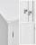 VASAGLE Dulap de baie, din MDF, cu 2 compartimente si 4 usi, rafturi reglabile, 30x60x110cm, alb Household NewTrend