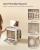 SONGMICS Cutie de bijuterii cu 3 sertare laterale, fereastra si oglinda mare, 16x26x32 cm, alb Household NewTrend