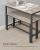 VASAGLE Masa de bar cu 2 banci, design industrial, 110x70x75cm, stejar sonoma Household NewTrend