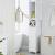VASAGLE Dulap de depozitare de baie inalt tip coloana, cu usi si sertar, 32x30x170 cm, alb Household NewTrend