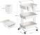 SONGMICS Carucior de depozitare pe roti, pentru bucatarie sau baie, cu 3 nivele, 42x34x86 cm, alb Household NewTrend
