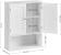 VASAGLE Dulap de perete pentru baie, cu raft reglabil si 2 usi, 20x60x70 cm, alb Household NewTrend