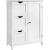 VASAGLE Dulap pentru baie, cu 3 sertare si un raft reglabil cu usa, 60x30x81 cm, alb Household NewTrend