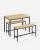 VASAGLE Masa de bar cu 2 banci, design industrial, 110x70x75 cm, stejar natur Household NewTrend