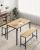 VASAGLE Masa de bar cu 2 banci, design industrial, 110x70x75 cm, stejar natur Household NewTrend