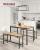 VASAGLE Masa de bar cu 2 banci, design industrial, 110x70x75 cm, stejar natur Household NewTrend