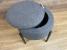 Taburet pentru copii, rotund, spatiu depozitare, 31x28cm, maxim 50kg, gri Household NewTrend
