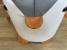 Taburet pentru copii, 28x25cm, maxim 50kg, model pinguin gri Household NewTrend