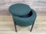 Taburet pentru copii, rotund, spatiu depozitare, 31x28cm, maxim 50kg, verde Household NewTrend