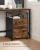 VASAGLE Dulap mobil tip rollbox pentru birouri, cu 2 sertare, stil industrial, 44x42x67cm, maro rustic Household NewTrend