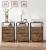 VASAGLE Dulap mobil tip rollbox pentru birouri, cu 2 sertare, stil industrial, 44x42x67cm, maro rustic Household NewTrend
