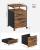 VASAGLE Dulap mobil tip rollbox pentru birouri, cu 2 sertare, stil industrial, 44x42x67cm, maro rustic Household NewTrend