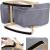 SONGMICS Scaun balansoar din lemn, suport picioare reglabil, maxim 150kg, 55x122x84cm, gri inchis Household NewTrend
