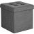 SONGMICS Taburet cu sezut moale, spatiu de depozitare, maxim 300kg, 38x38x38cm, gri inchis Household NewTrend