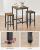 VASAGLE Set masa si scaune de bar, masa 60x60x90cm si 2 scaune 30x40x65cm, stil industrial, maro rustic Household NewTrend