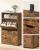 VASAGLE Dulap pantofi cu 2 usi flip, separator reglabil si detasabil, pentru 8-12 perechi, 24x60x102cm, maro rustic Household NewTrend