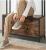 VASAGLE Cuier cu dulap de depozitare pantofi, cadru din otel, stil industrial, 32x85x180cm, maro rustic Household NewTrend